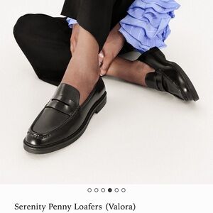 Black Penny Loafers for Women NBW